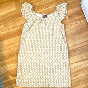 Juicy Couture gold and cream terry cloth dress with pockets